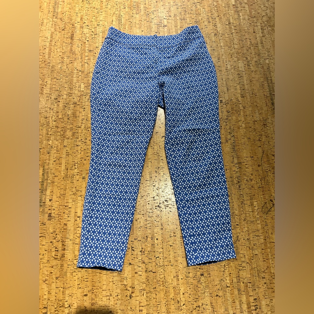 Dress trousers with beautiful blue and white flower pattern from Phase Eight